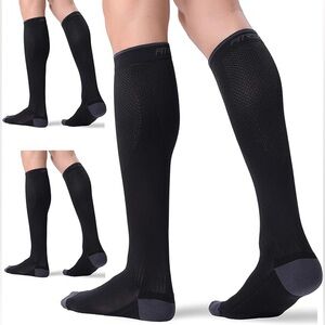 NWT Fitrell S/M Black Compression Socks (2 Pack) - Unisex
